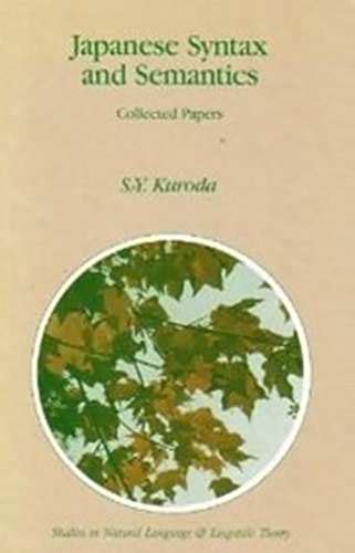 Japanese Syntax Semantics - Japanese Study Book