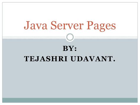 Java Server Pages Specification, version 2.2