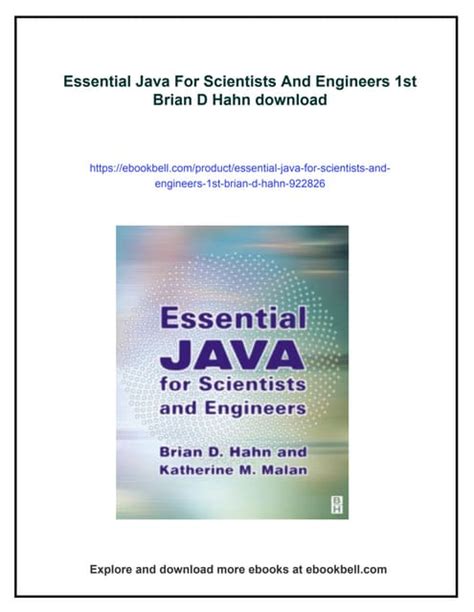 Java for Engineers and Scientists