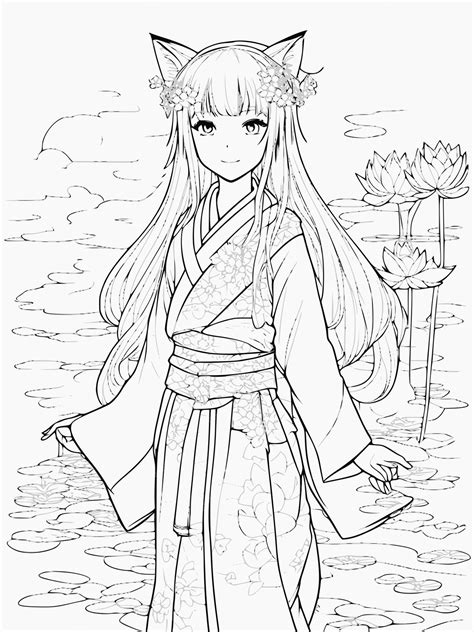 KIMONO GIRL COLORING BOOK NO2
