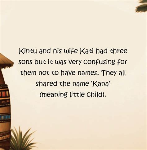 KINTU AND HIS THREE SONS
