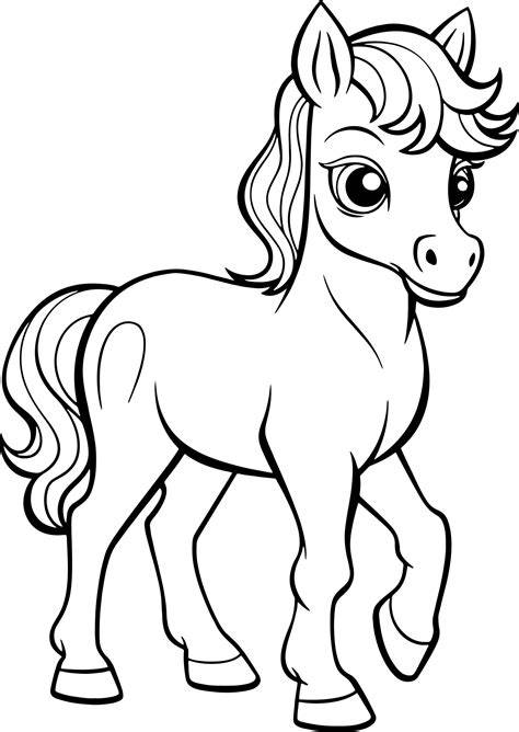 Kids Coloring Book Horse