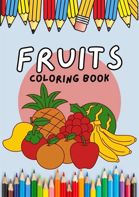 Kids Colouring book Fruit series