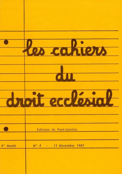 LE DROIT ECCLESIAL
