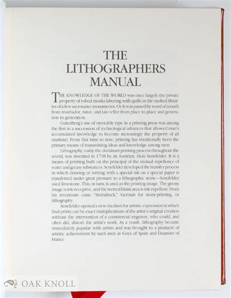 Lithographers Manual