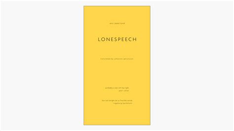 Lonespeech