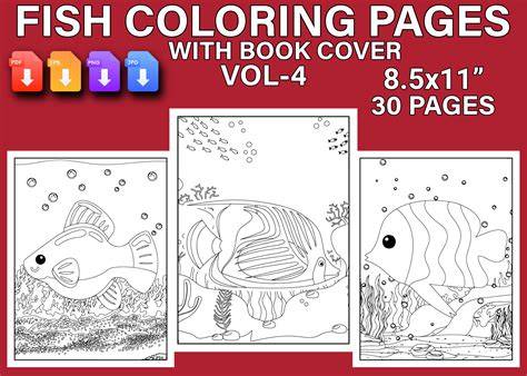 Lovely Fish - Coloring Book for adults 