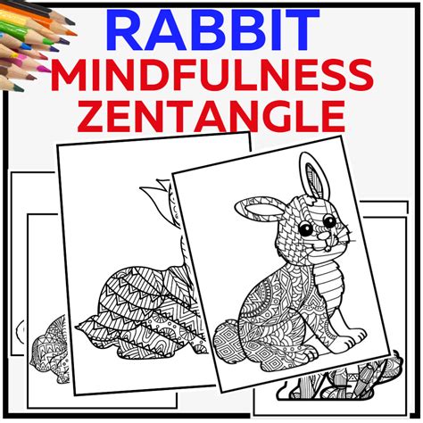 MANDALA RABBIT COLORING BOOK.