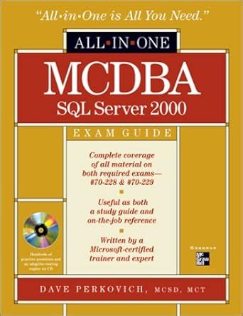 MCDBA SQL Server 2000 All-in-One Exam Guide (Book/CD Set)