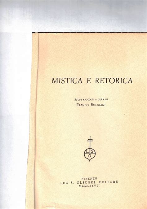 MISTICA E RETORICA