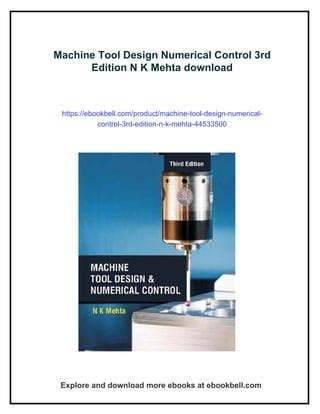 Machine Tool Design and Numerical Control