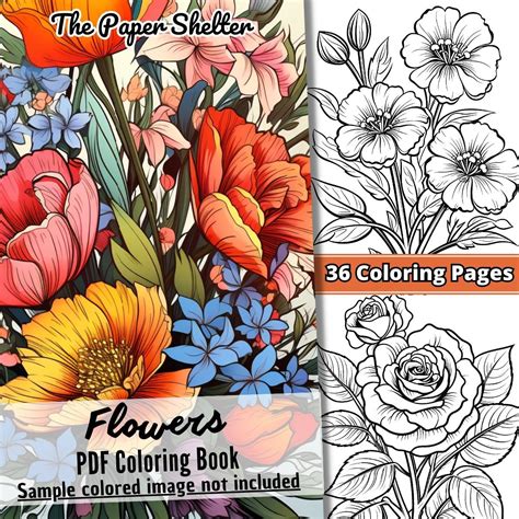 Magic Flowers Coloring Book