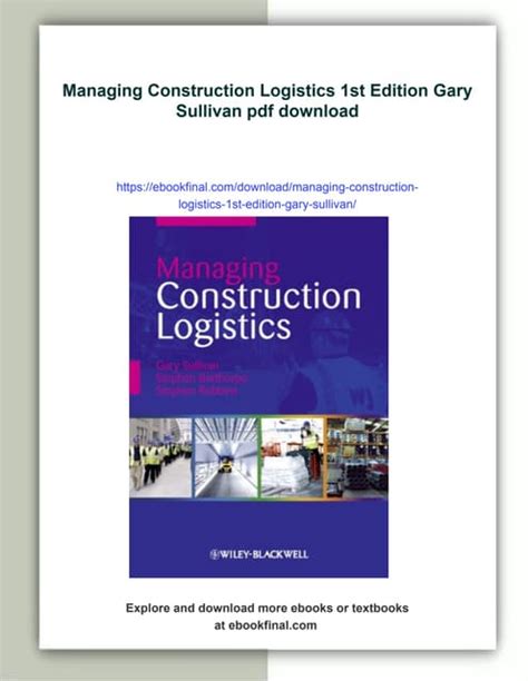 Managing Construction Logistics
