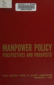 Manpower Policy Perspectives and Prospects