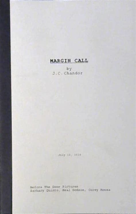Margin Call [script]
