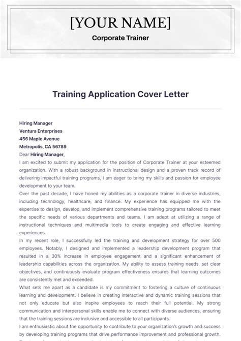 Marketing Expert Training Program Application