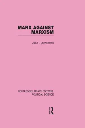Marx against Marxism