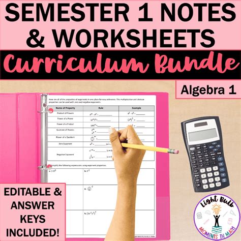 Math+ Algebra I Prep Notes - Semester 1