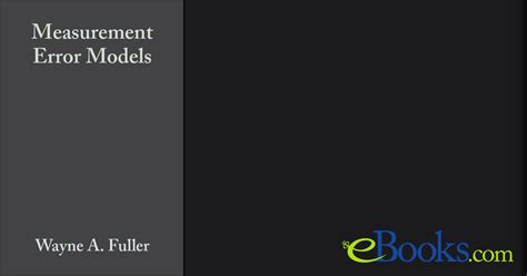 Measurement Error Models