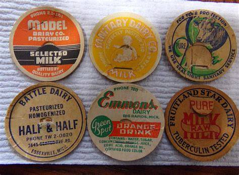Michigan milk bottle caps