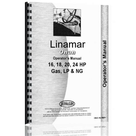 Misc. Engines Linamar LX770 18HP G LP NG Operators Manual