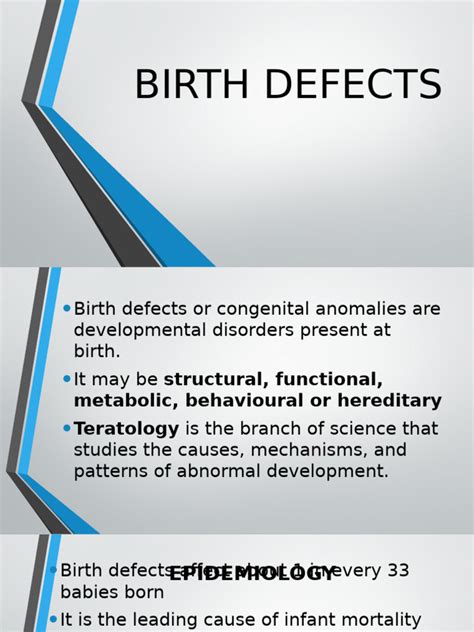 Modern Causes of Birth Defects