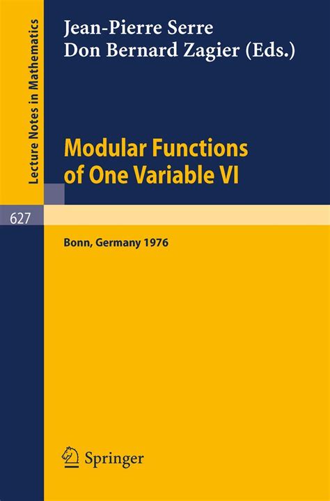 Modular Functions of One Variable VI 627