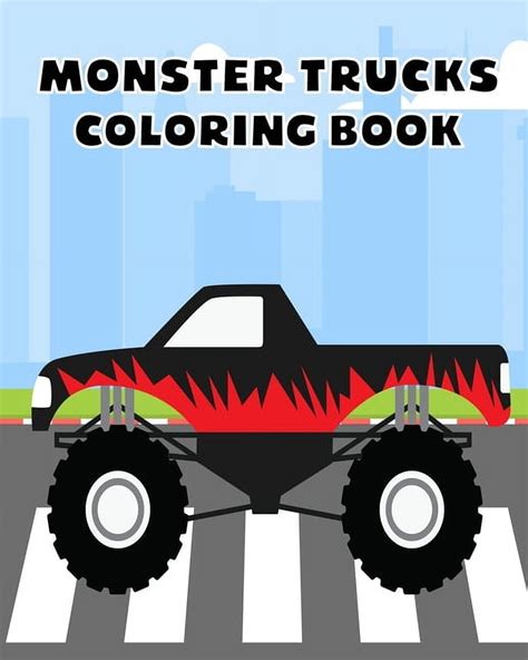 Monster Trucks Coloring Book For Kids