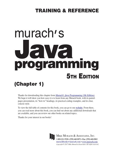 Murach's Java Programming
