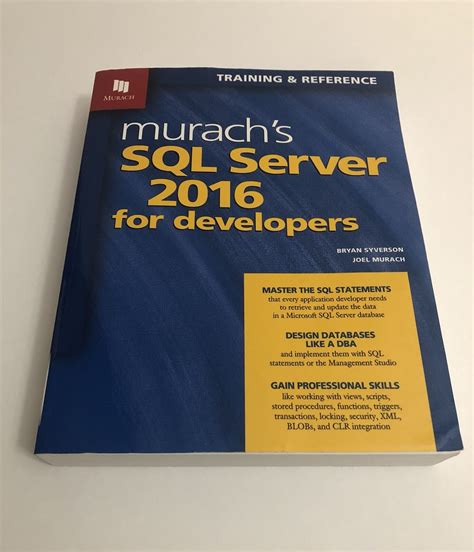 Murach's SQL Server 2016 for Developers