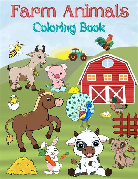My First Farm Animals Coloring Book for Ages 1-3