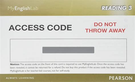 MyLab English Reading 3 (Student Access Code)