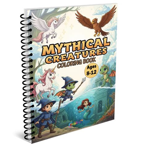 Mythical Creatures Kids Coloring Book