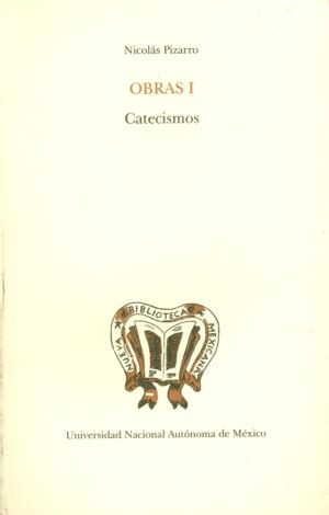 NICOLAS PIZARRO OBRAS I. CATECISMOS