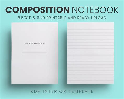 NOTEBOOK:: Composition Notebook 120 Page-Large 8.5X11