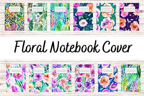 NOTEBOOK: A blank floral colorful notebook.