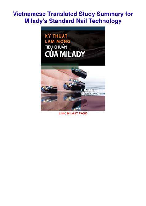 Nail Technology Study Summary: Vietnamese