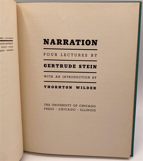 Narration: Four Lectures
