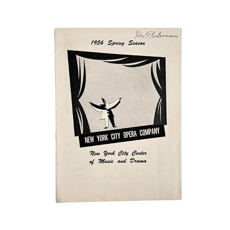 New York City Opera Company 1954 Spring Season Program