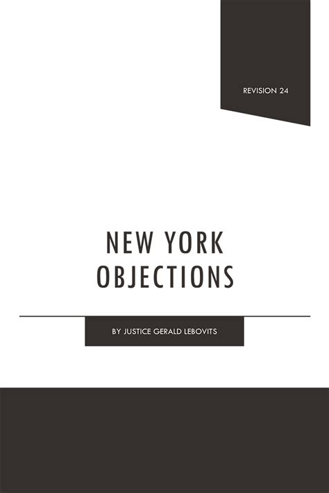 New York Objections 2024 Edition