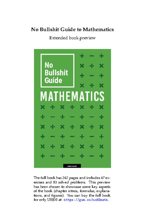 No Bullshit Guide to Mathematics