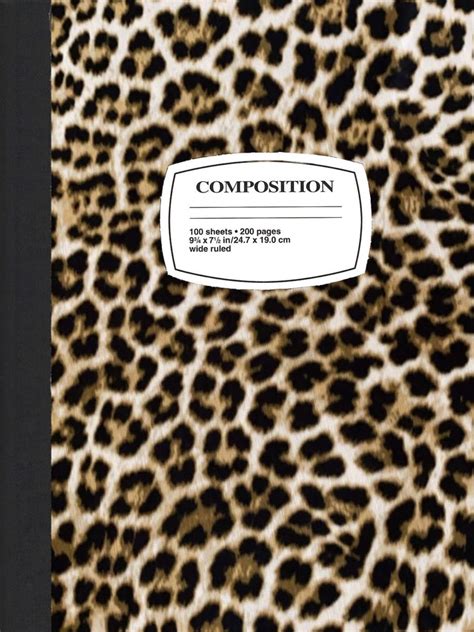 Notebook: Composition notebook -Pink Leopard Cover