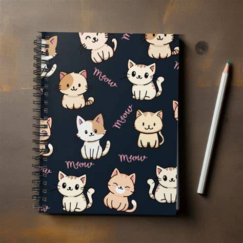 Notebook: Cute cat-journal