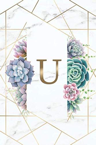 Notebook: Initial Monogram Letter U