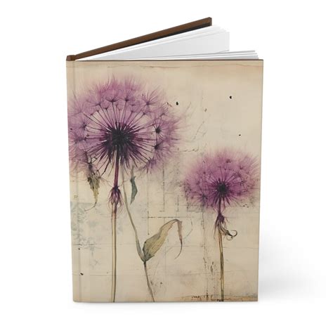 Notebook: Purple Dandelion Notebook