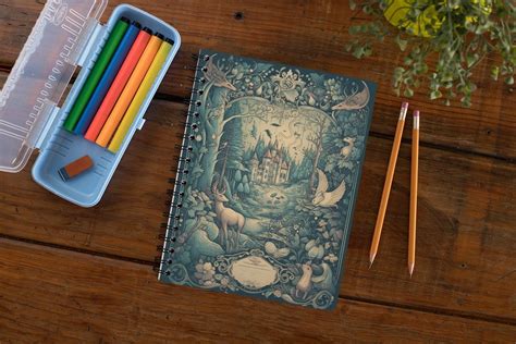 Notebook: Red Fantasy Notebook With Lined Pages