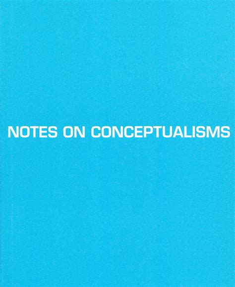 Notes on Conceptualisms