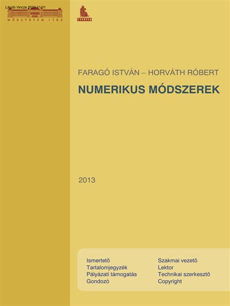 Numerikus Modszerek 1