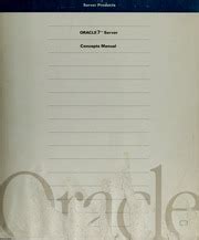 ORACLE7 server concepts manual