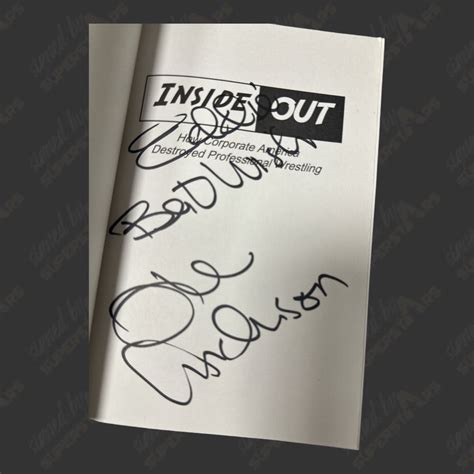 Ole Anderson signed Inside Out Book (To Eddie)